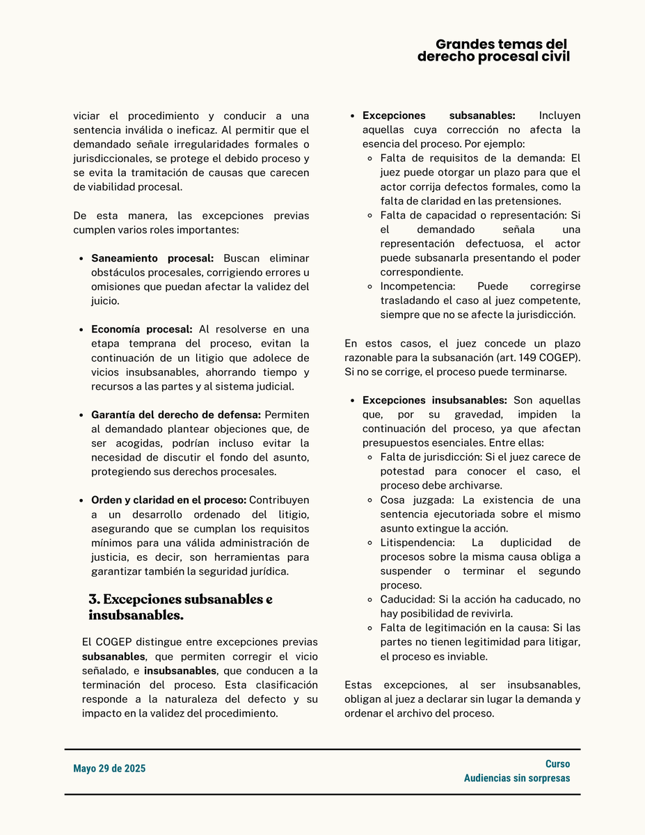 En la cápsula 💊procesal de hoy, algunas cuestiones esenciales sobre las excepciones previas.
¿Qué más se puede decir sobre ellas que sea de veras importante? Les escucho👂