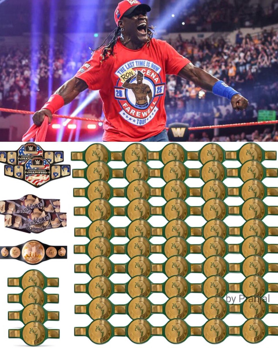 Reminder that R-Truth is the most decorated wrestler in history, winning 60 titles during his time in the WWE