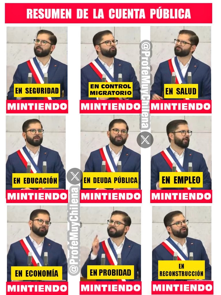 🔷 Resumen Ejecutivo de Cuenta Pública + Cadena Nacional.
<a href="/GabrielBoric/">Gabriel Boric Font</a> 

01.06.2025