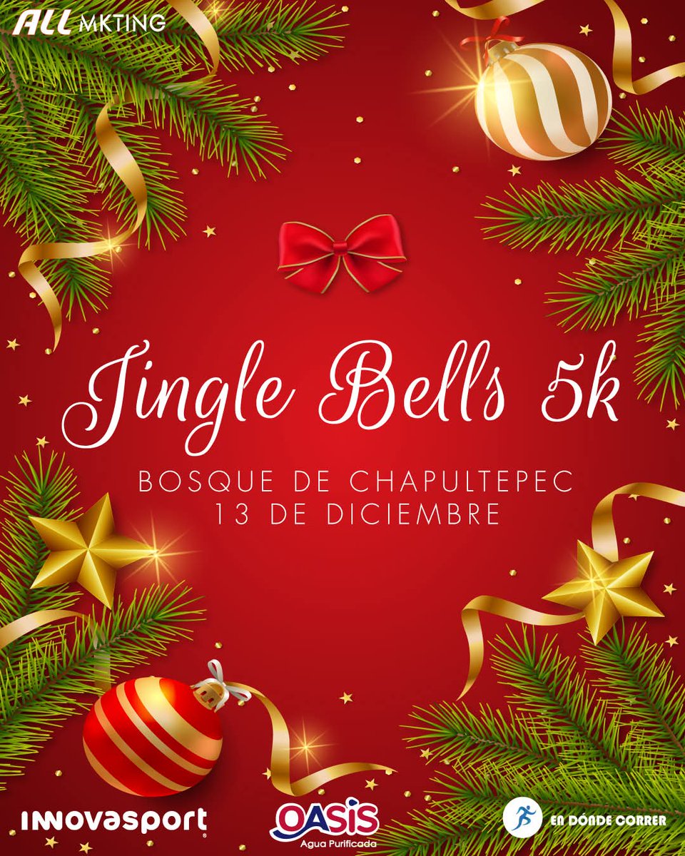 🎅🤶 ❄ ⛄ 🎄 Jingle Bells 5k celebra la navidad corriendo🎅🤶 ❄ ⛄ 🎄

Gana una hermosa playera, buff y la medalla más navideña corriendo en el hermoso Bosque de Chapultepec, arma el plan con la familia y los amigos para disfrutar de un 5k navideño.

La cita es el próximo...