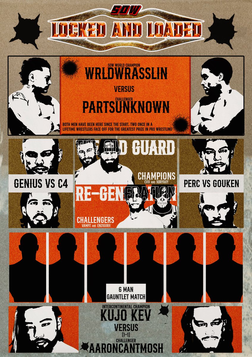 ShooterWrestlin's tweet image. SOW is LIVE tonight at 7pm EST! We present Locked and Loaded, marking out ONE YEAR ANNIVERSARY!