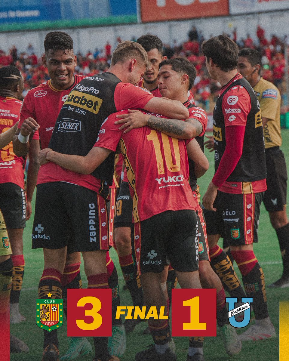 GANAMOS 🙌🏻 ⚽️💪🏻

#VamosCUENCA 🔴⚫️