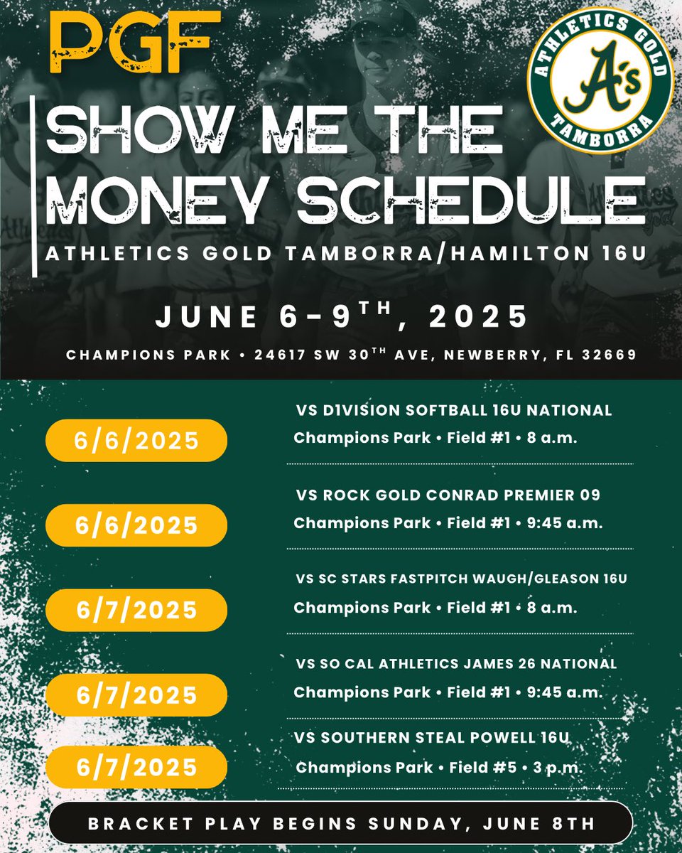 Brooke McGowin 2027 (@brooke_mcgowin) on Twitter photo Game times are set for SMTM! 💵 Hope to see you there! 💚💛🤍<a href="/AthleticsGold09/">Athletics Gold Tamborra ‘09</a> <a href="/TroyTrojansSB/">Troy Softball</a> <a href="/GoMocsSB/">Chattanooga Softball</a> <a href="/SouthAlabamaSB/">South Alabama Softball 🥎</a> <a href="/SouthernMissSB/">Southern Miss Softball</a> <a href="/UAB_SB/">UAB Softball</a> <a href="/e_newellcoach/">Eric Newell</a> <a href="/NateTompkins/">Coach Nate</a> <a href="/coachK73/">Scottie Kilgore</a> <a href="/StinaMcC7/">Kristina McCain</a> <a href="/tsmartt14/">Taylor Smartt</a> <a href="/NataliePooleUSM/">Natalie Poole</a> <a href="/IzzyWerdann/">Izzy Werdann</a> <a href="/ElzeyMatt/">The Coach</a> <a href="/prstaggs/">Parker Staggs</a> <a href="/VTechSBcoach/">Pete</a> <a href="/jjpower19/">Joshua Johnson, PhD</a> Game times are set for SMTM! 💵 Hope to see you there! 💚💛🤍<a href="/AthleticsGold09/">Athletics Gold Tamborra ‘09</a> <a href="/TroyTrojansSB/">Troy Softball</a> <a href="/GoMocsSB/">Chattanooga Softball</a> <a href="/SouthAlabamaSB/">South Alabama Softball 🥎</a> <a href="/SouthernMissSB/">Southern Miss Softball</a> <a href="/UAB_SB/">UAB Softball</a> <a href="/e_newellcoach/">Eric Newell</a> <a href="/NateTompkins/">Coach Nate</a> <a href="/coachK73/">Scottie Kilgore</a> <a href="/StinaMcC7/">Kristina McCain</a> <a href="/tsmartt14/">Taylor Smartt</a> <a href="/NataliePooleUSM/">Natalie Poole</a> <a href="/IzzyWerdann/">Izzy Werdann</a> <a href="/ElzeyMatt/">The Coach</a> <a href="/prstaggs/">Parker Staggs</a> <a href="/VTechSBcoach/">Pete</a> <a href="/jjpower19/">Joshua Johnson, PhD</a>