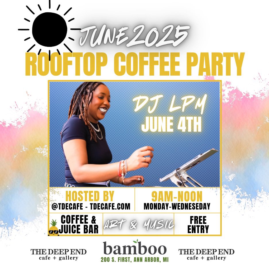 Coming up for June ☀️

A rooftop cafe and juice bar experience, in Ann Arbor.