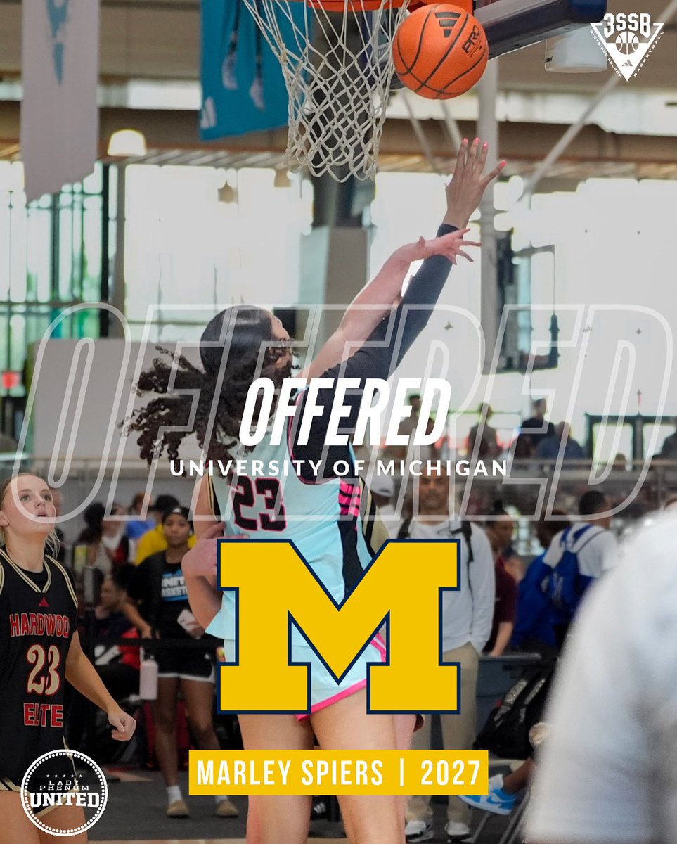 Lady Phenom United (@united_phenom) on Twitter photo Congrats to our 2027 Post <a href="/MarleySpiers23/">Marley Spiers</a> on the offer from <a href="/umichwbball/">Michigan Women’s Basketball</a> <a href="/3SSBGCircuit/">3Stripes Select Basketball Girls Circuit</a> Congrats to our 2027 Post <a href="/MarleySpiers23/">Marley Spiers</a> on the offer from <a href="/umichwbball/">Michigan Women’s Basketball</a> <a href="/3SSBGCircuit/">3Stripes Select Basketball Girls Circuit</a>