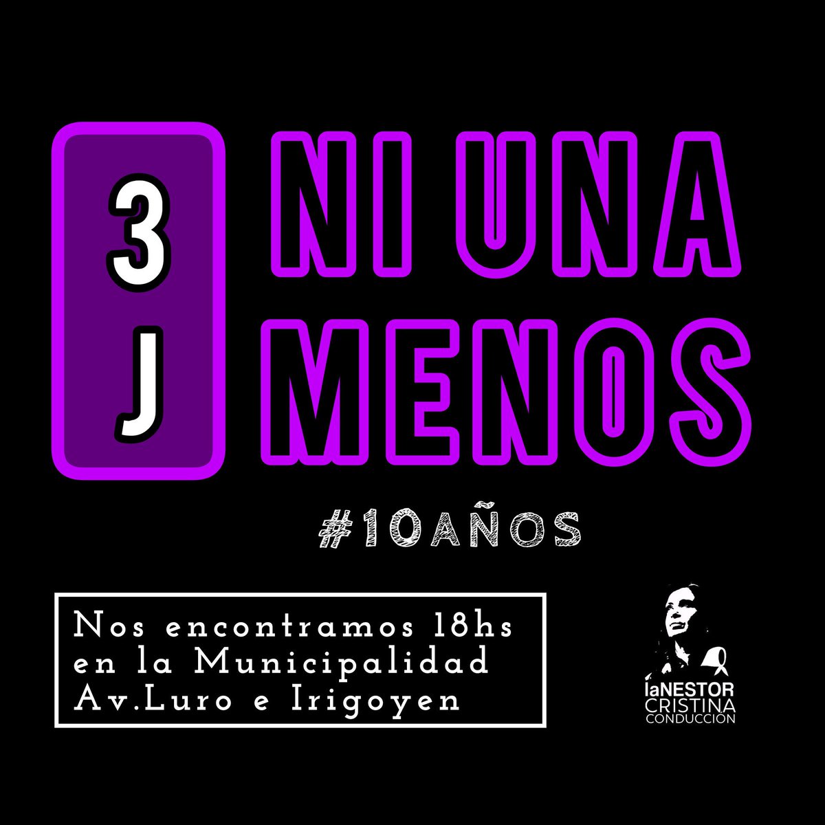 📢 La misma violencia que vacía los programas de prevención de las violencias, es el mismo estado que golpea a jubiladxs y abandona a las mujeres

💬 10 años #niunamenos

🗓️3 de junio
🕕18 hs  marchamos

🗓️4 de junio
🕓16 hs Luro e independencia

<a href="/danidl_santos/">Daniel de los Santos</a>
<a href="/FerRaverta/">Fernanda Raverta</a>