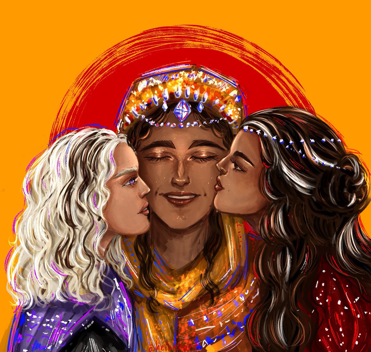 Elia and her children &lt;3333 

Commission for my dear <a href="/vvave3005/">Vivi</a> ily sm 💗💗

#eliamartell #rhaenystargaryen #aegontargaryen #asoiaf