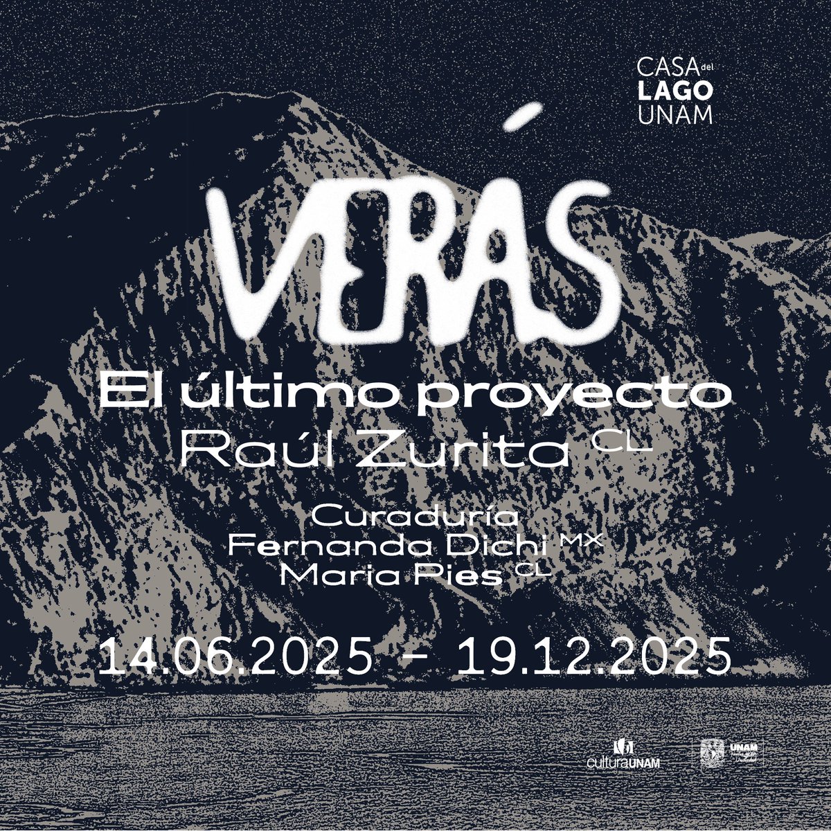 Hace varios años, el poeta Raúl Zurita (CL)concibió su tercer y último proyecto de arte: la escritura con luz de su poema Verás en los acantilados del norte de Chile. El registro de esta acción, que finalmente tuvo lugar en 2024, se exhibirá por primera vez en Casa del Lago UNAM.