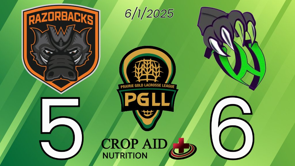 Swift Current Wolverines score three times in the third to come from behind and defeat Weyburn Razorbacks 
sasklacrosse.net/division/527/7…  #PGLL