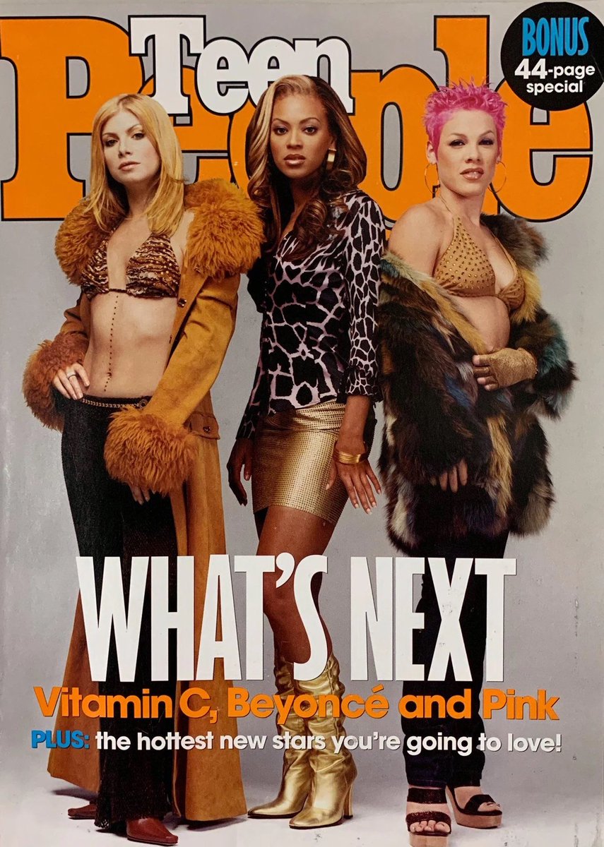 Vitamin C, Beyoncé and P!nk on the cover of Teen People Magazine (2000)
