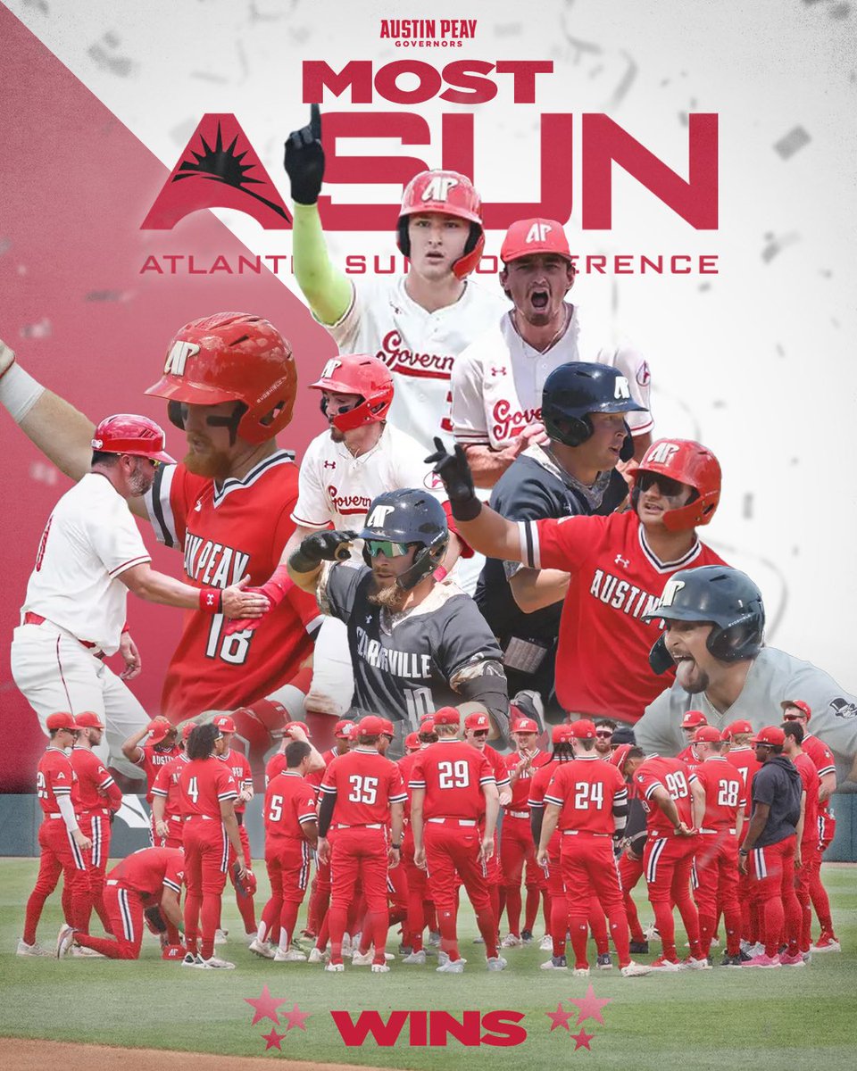 Austin Peay Baseball (@govsbsb) on Twitter photo ๐๐๐๐ ๐ฌ๐๐๐ฌ๐จ๐งโโฆ๐๐จ๐ฌ๐ญ ๐ฐ๐ข๐ง๐ฌ ๐ข๐ง ๐ญ๐ก๐ <a href="/ASUNSports/">Atlantic Sun Conference</a>โ
๐
ฑ๏ธ๐
ฐ๏ธ๐โ๏ธ | #LetsGoPeay ๐๐๐๐ ๐ฌ๐๐๐ฌ๐จ๐งโโฆ๐๐จ๐ฌ๐ญ ๐ฐ๐ข๐ง๐ฌ ๐ข๐ง ๐ญ๐ก๐ <a href="/ASUNSports/">Atlantic Sun Conference</a>โ
๐
ฑ๏ธ๐
ฐ๏ธ๐โ๏ธ | #LetsGoPeay