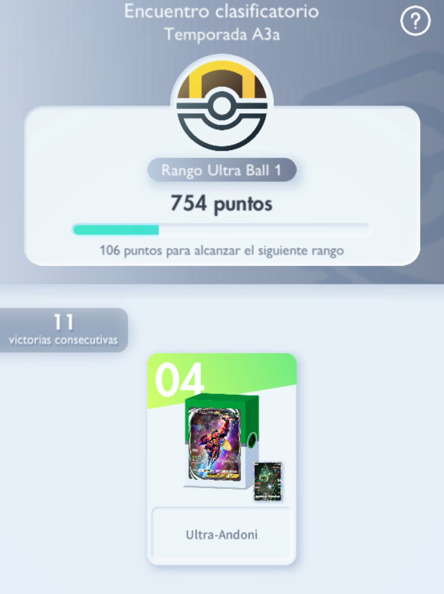 KeviinML7's tweet photo. Dándole caña a esta baraja mientras el Novio de Aitana falla en subir el vídeo a su hora! Ayuda @tardeartv ! Menos mal que llevo 11 Wins seguidas con la Baraja de Nuestro Nati Vegano de confianza #PokemonTCGPocket https://t.co/qiWhUraF02