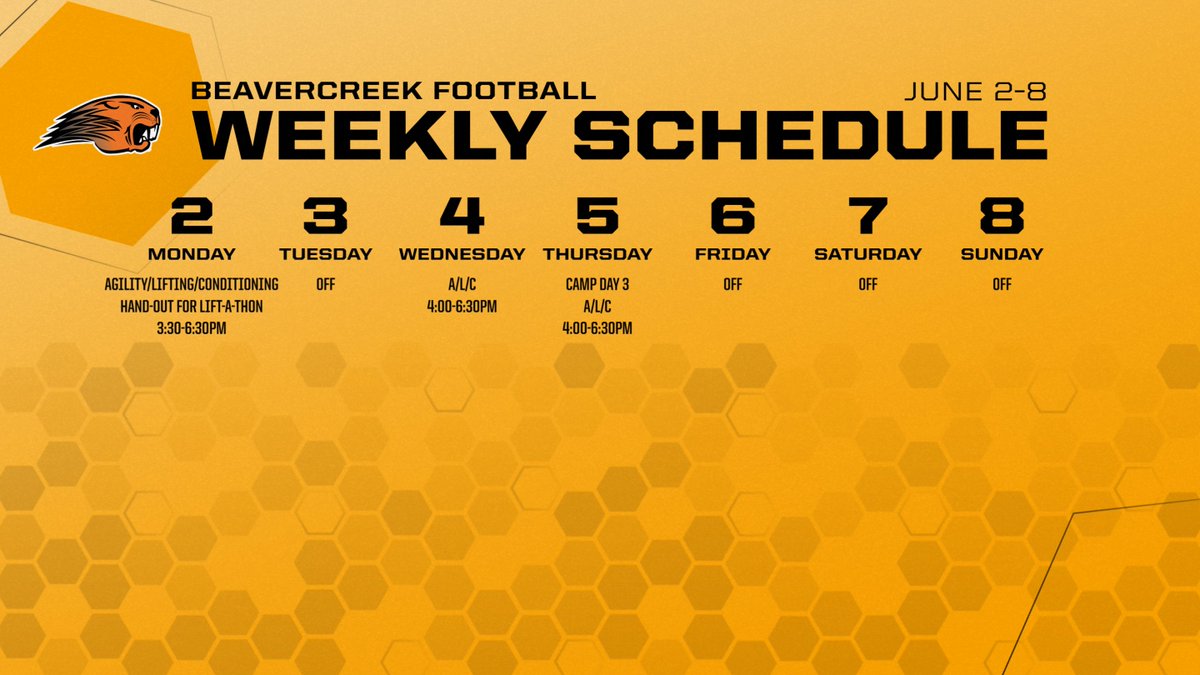 Beavercreek Football (@beavercreek_fb) on Twitter photo It's officially June 1!  We have a great week ahead!  Let's get better and do the work!
#EarnEverything It's officially June 1!  We have a great week ahead!  Let's get better and do the work!
#EarnEverything