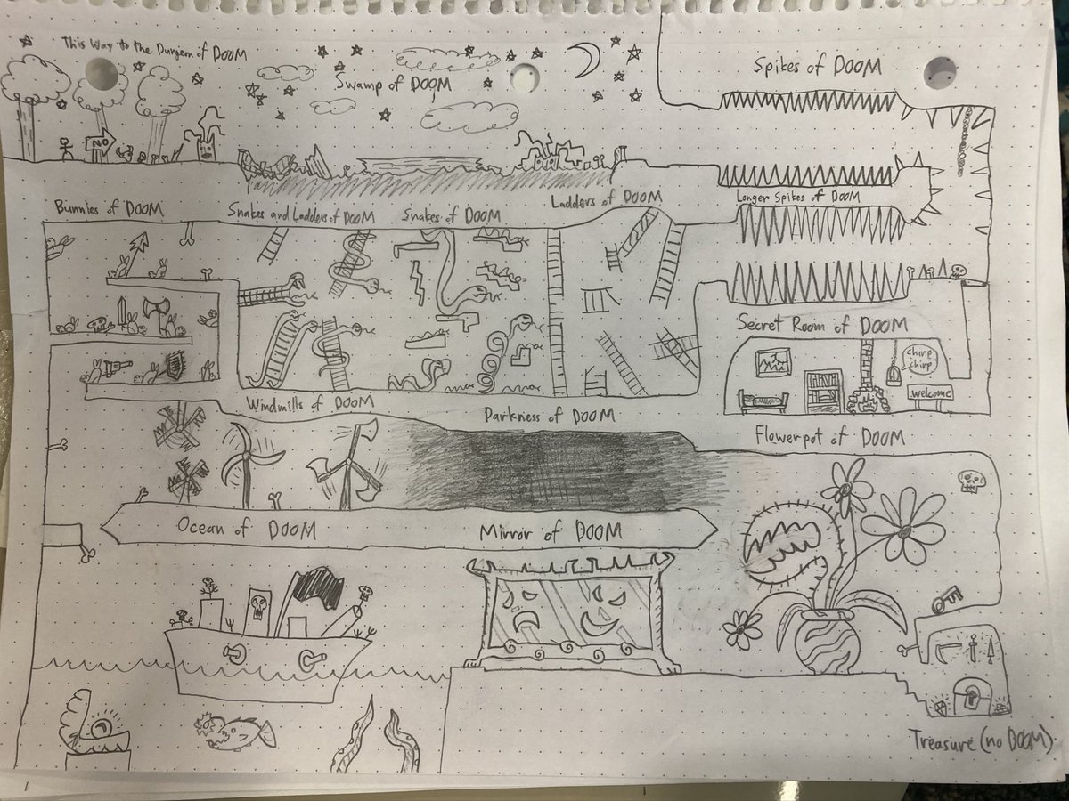 The longer and closer you look at my grandson's dungeon, the funnier it gets.