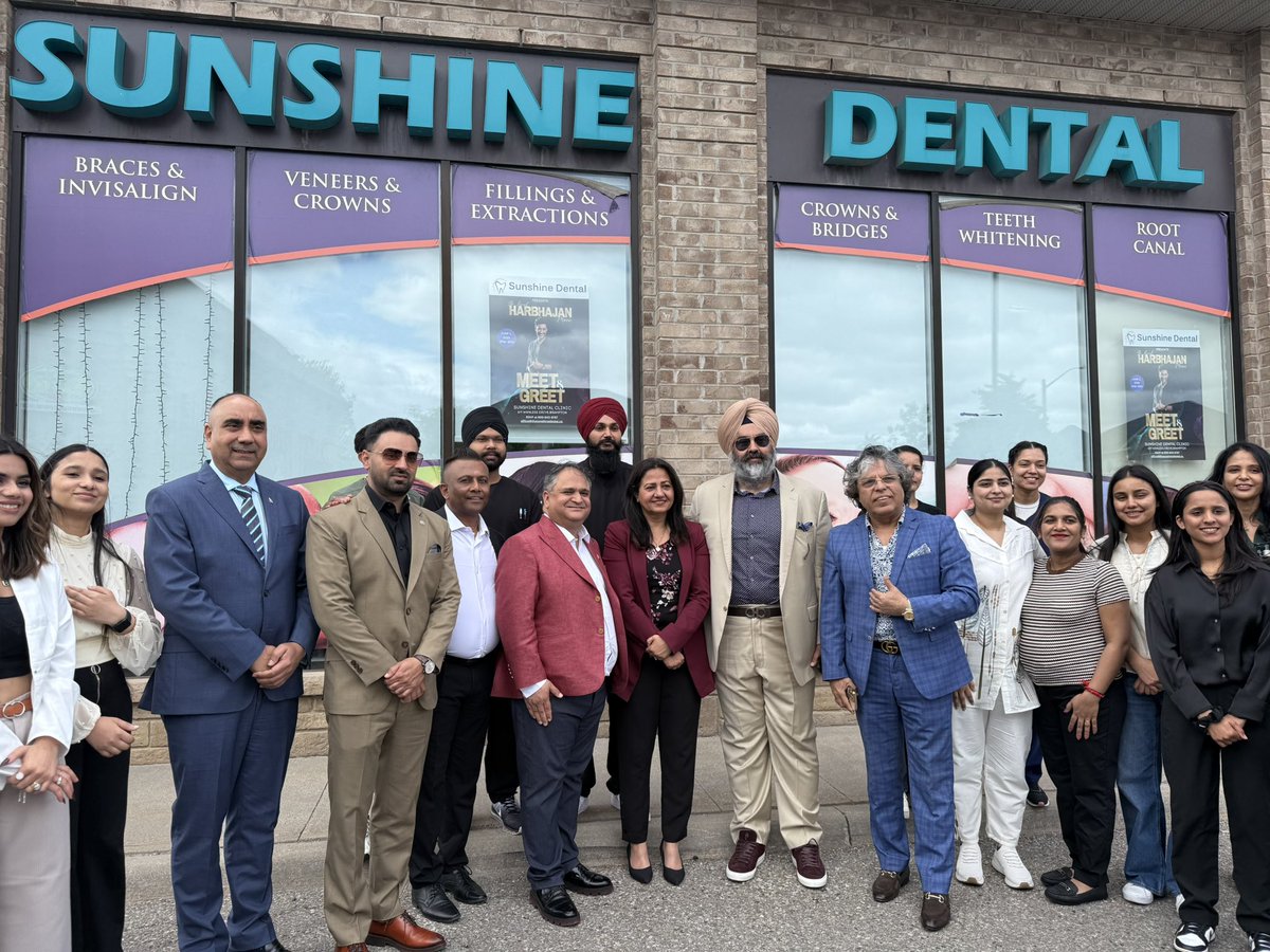 SoniaLiberal's tweet photo. The CDCP is now open to all age groups, saving Canadians $750+ a year on essential dental care! Wonderful reconnecting with familiar faces at Sunshine Dental Clinic’s meet & greet in Brampton. Together, we’re making oral health more accessible for families across Canada! #CDCP https://t.co/HXf4e00YTA