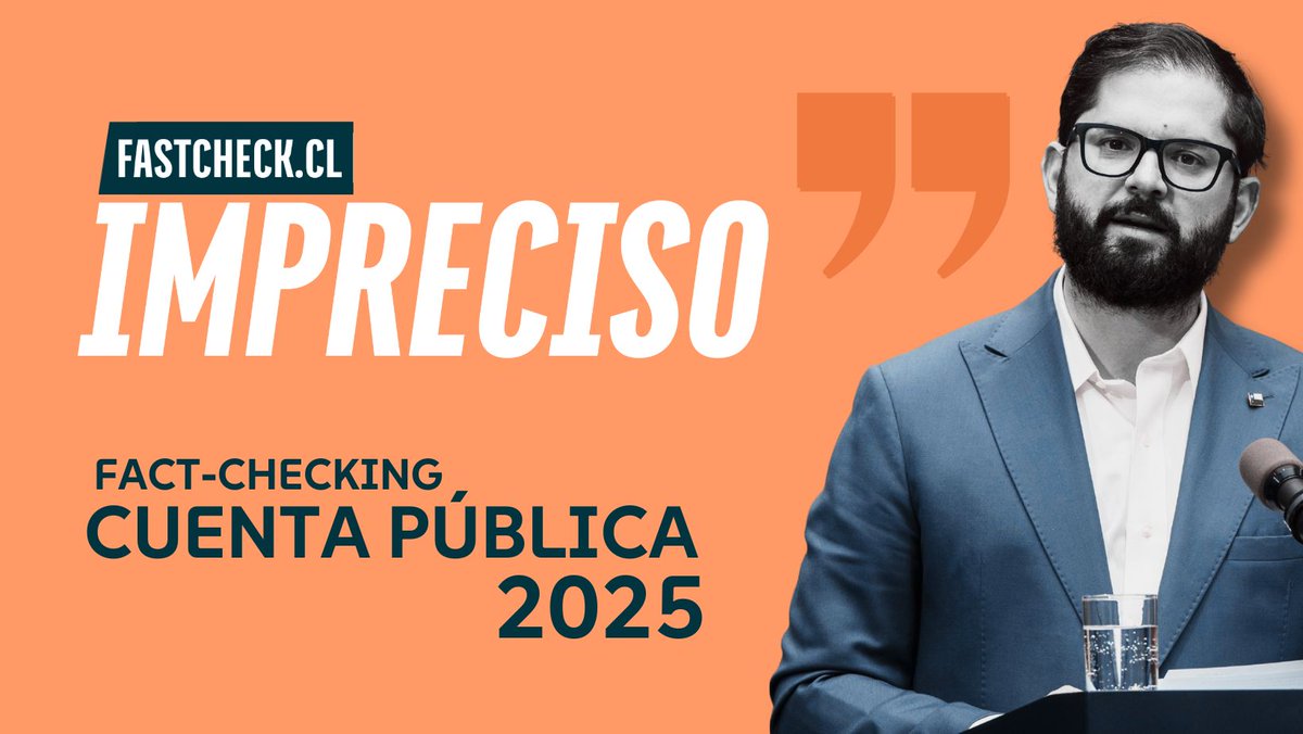 fastcheckcl's tweet photo. ☑️ #CuentaPública2025 | Presidente Boric: “La destrucción, en solo 3 años, de más de 67.000 armas, lo que equivale al 30% de todas las armas destruidas en Chile desde 1990”
Esta afirmación es 🤔 #Imprecisa. Si bien es correcto que se han destruido 67.007 armas durante su gobierno, esta cifra representa el 26,1% del total de armas destruidas desde 1990, y no el 30% como señaló el mandatario.
Lee el chequeo completo en nuestra página 👇👆
https://t.co/RBsbgLADDv