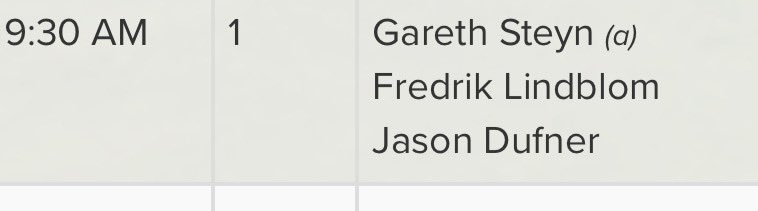Teeing off at 9:30 tomorrow for final stage of US Open Q. Looking forward to the challenge! Pretty cool pairing as well 😎