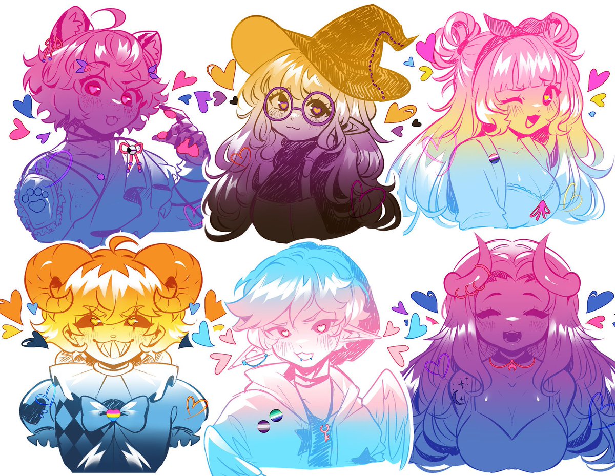 ˖⁺‧₊🏳️‍🌈PRIDE SKETCHES !! 🏳️‍🌈˚₊‧⁺˖

♡Will draw u with your pride colors :D
♡ Can have additional pride colors as pins for free!!
♡ Open for all of june OR until slots all fill up!
♡ ko-fi.com/c/01bb51b4b0