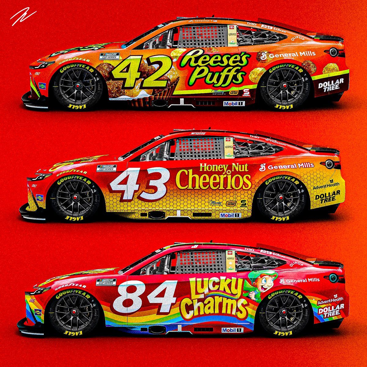 JarrettLDesigns's tweet photo. Imagine a world where we saw General Mills return to not just the 43, but the entirety of Legacy Motor Club! 

This carset took a lot of effort, so I hope you all enjoy. Please let me know why you think below! 

@LEGACYMotorClub https://t.co/lmul0GDWRv