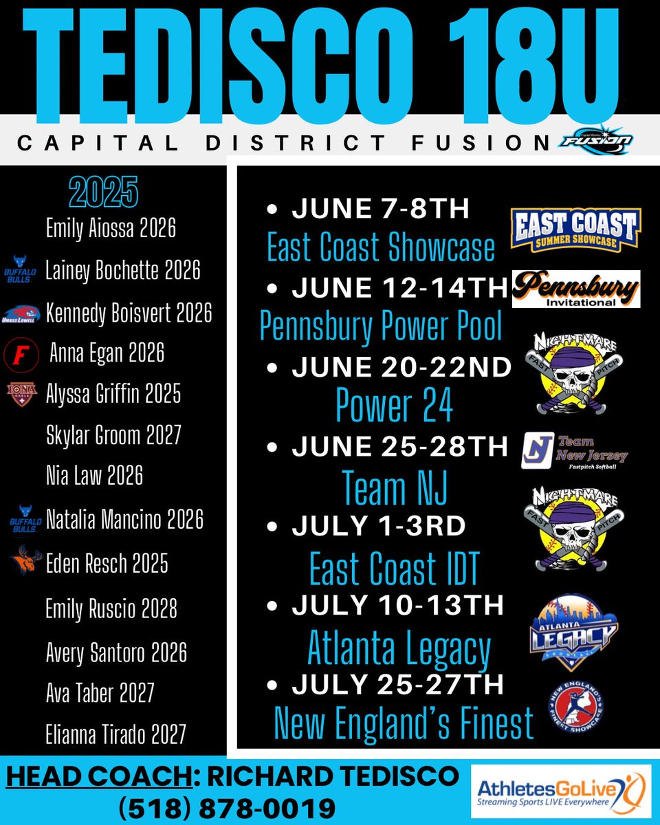 Kennedy Boisvert (@kvboisvert) on Twitter photo Summer 2025 Schedule! ☀️🥎
<a href="/CDFusionSB/">Capital District Fusion Softball</a> <a href="/RiverhawkSB/">UMass Lowell Softball</a> <a href="/CoachStarek/">Jen Starek</a> <a href="/CoachBrenna_uml/">Brenna Martini</a> <a href="/CoachClaypool24/">Brian Claypool</a> Summer 2025 Schedule! ☀️🥎
<a href="/CDFusionSB/">Capital District Fusion Softball</a> <a href="/RiverhawkSB/">UMass Lowell Softball</a> <a href="/CoachStarek/">Jen Starek</a> <a href="/CoachBrenna_uml/">Brenna Martini</a> <a href="/CoachClaypool24/">Brian Claypool</a>