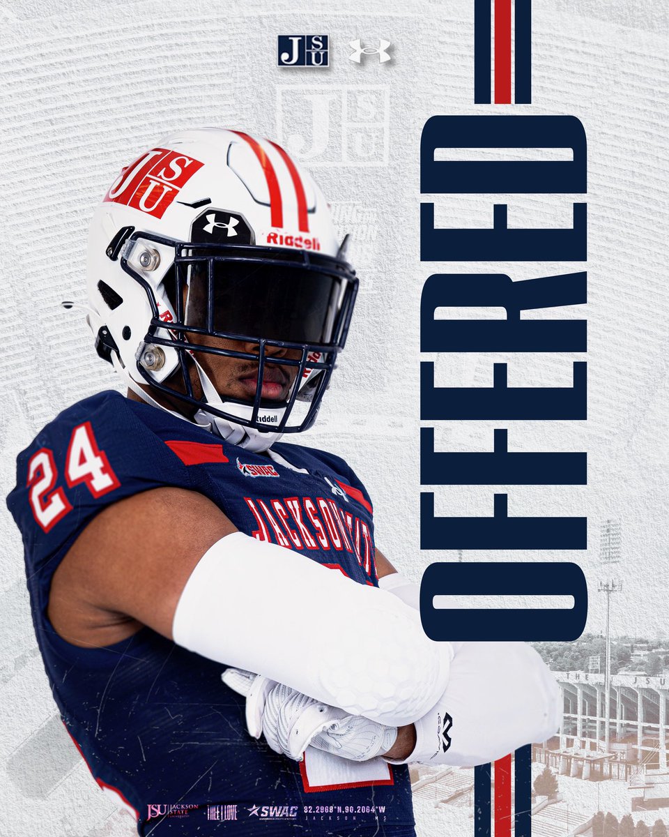 Ryman71234 (@ryman71234) on Twitter photo After a great showcase and conversation with <a href="/TheRealJavJones/">TheeCoachJavancyJones</a> , I am blessed to say I received my first official D1 offer from <a href="/jacksonstatefb/">JacksonStateFootball</a> <a href="/gojsutigersfb/">Jackson State Football</a> .
<a href="/Youngbullz22/">#YoungBullz Training & Recruitment</a> <a href="/4thDownU/">4th Down University™️</a> <a href="/KohlsKicking/">Kohl's Kicking Camps</a> <a href="/CoachSullyNCSA/">Justin Sullivan</a> <a href="/k104scoreboard/">k104scoreboardshow</a> <a href="/UnionParishFB/">Union Parish | Football | Recruiting</a> After a great showcase and conversation with <a href="/TheRealJavJones/">TheeCoachJavancyJones</a> , I am blessed to say I received my first official D1 offer from <a href="/jacksonstatefb/">JacksonStateFootball</a> <a href="/gojsutigersfb/">Jackson State Football</a> .
<a href="/Youngbullz22/">#YoungBullz Training & Recruitment</a> <a href="/4thDownU/">4th Down University™️</a> <a href="/KohlsKicking/">Kohl's Kicking Camps</a> <a href="/CoachSullyNCSA/">Justin Sullivan</a> <a href="/k104scoreboard/">k104scoreboardshow</a> <a href="/UnionParishFB/">Union Parish | Football | Recruiting</a>