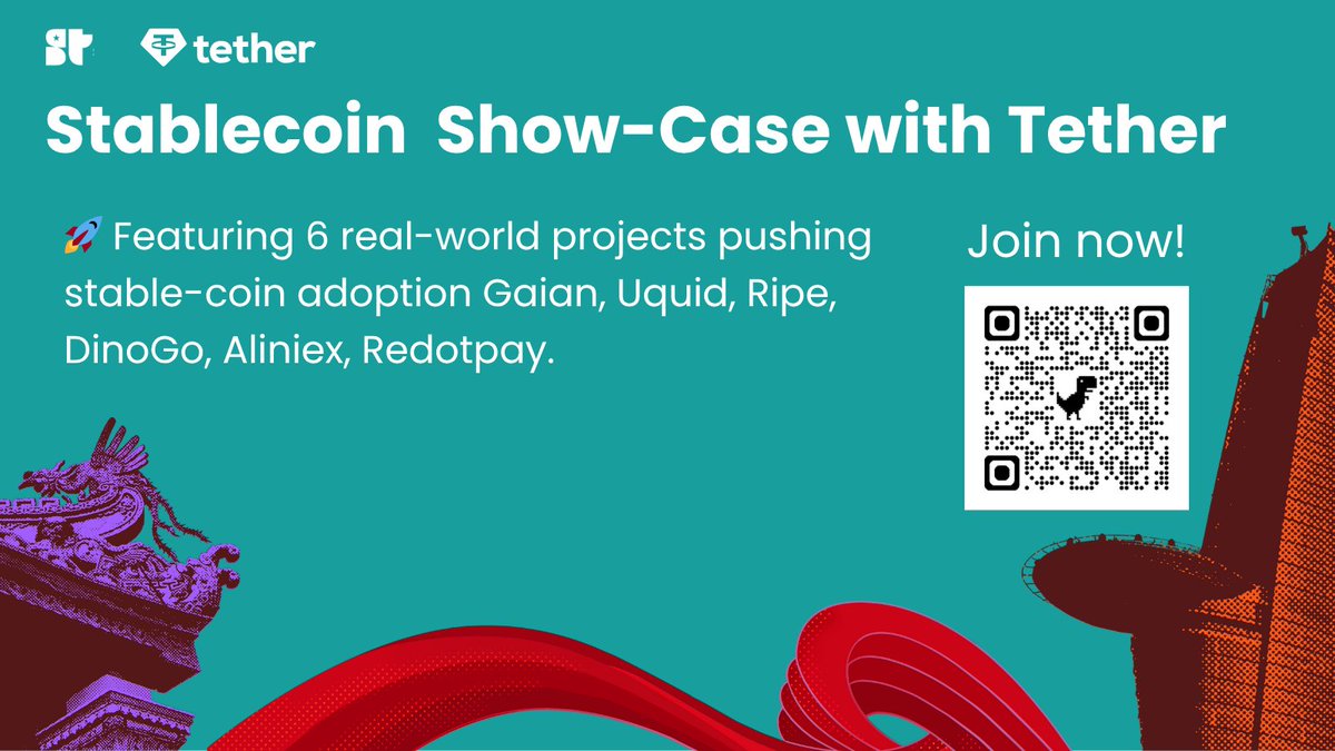🚨 Announcing the <a href="/Tether_to/">Tether</a> x Superteam Vietnam Side Event: Stablecoin Show-Case with Tether
🚀 With 6 real-world projects leading stablecoin adoptation in SEA
🗓️ June 4 | 2PM–6PM
→ Join us lu.ma/tzpalhs3
#Solana #USDT #Vietnam #Stablecoins #Web3