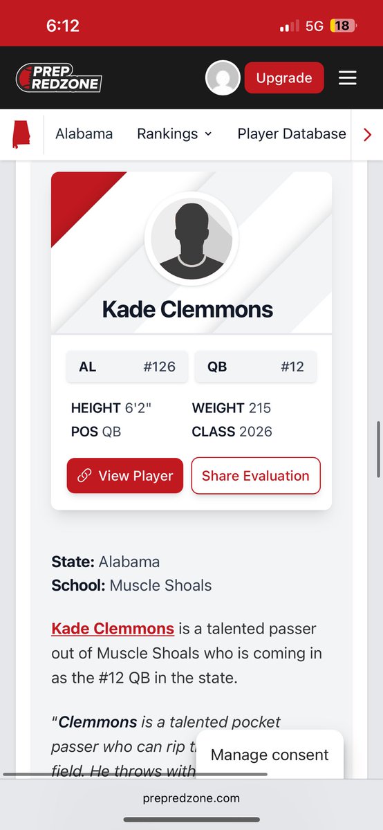Kade Clemmons (@kadeclemmonsqb) on Twitter photo #AGTG Thank you, <a href="/CooperMorreale/">Cooper Morreale</a> for the ranking on <a href="/PrepRedzoneAL/">Prep Redzone Alabama</a> !!!
<a href="/RecruitTrojans/">Recruit Muscle Shoals</a> <a href="/UnLockYourGame/">UnLockYourGame</a> <a href="/DexPreps/">DexPreps</a> <a href="/CoachShot21/">Coach Shot</a> <a href="/DownSouthFb1/">Down South</a> <a href="/AL6AFootball/">Alabama6AFootball</a> #AGTG Thank you, <a href="/CooperMorreale/">Cooper Morreale</a> for the ranking on <a href="/PrepRedzoneAL/">Prep Redzone Alabama</a> !!!
<a href="/RecruitTrojans/">Recruit Muscle Shoals</a> <a href="/UnLockYourGame/">UnLockYourGame</a> <a href="/DexPreps/">DexPreps</a> <a href="/CoachShot21/">Coach Shot</a> <a href="/DownSouthFb1/">Down South</a> <a href="/AL6AFootball/">Alabama6AFootball</a>