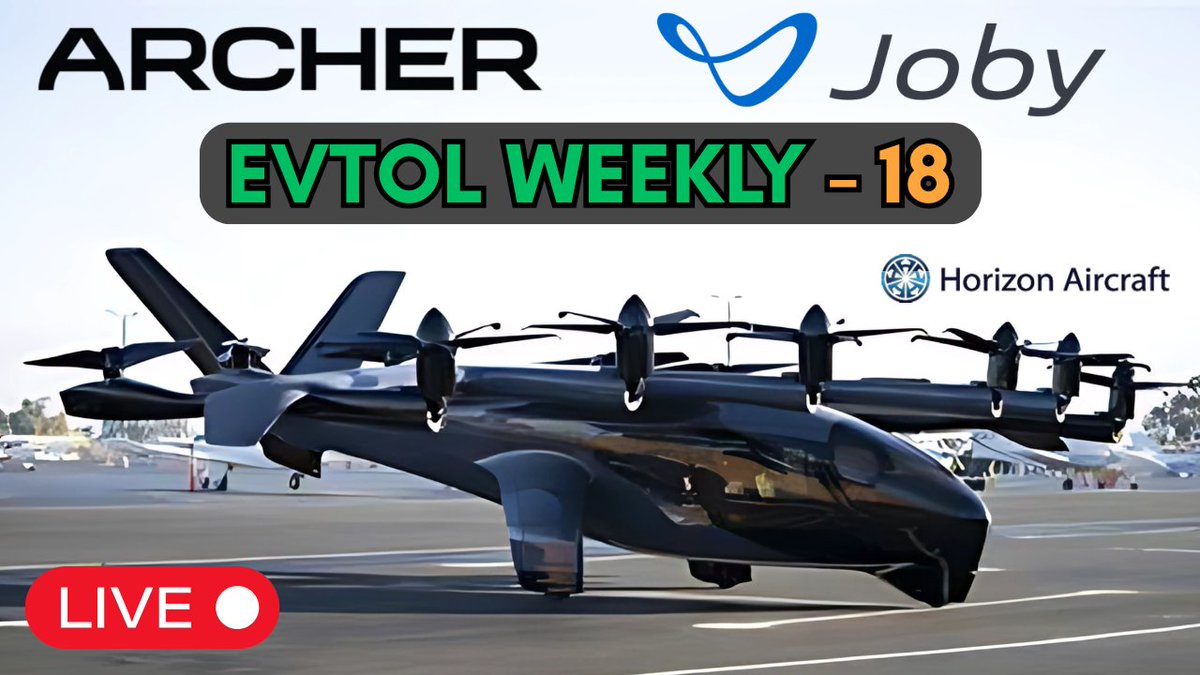 thehustlebrosyt's tweet photo. We have a new Hustle Brother to the team on evtol Weekly!

@flyarcher @jobyaviation @VerticalAero @ehang $HOVR $ACHR $JOBY

https://t.co/Vg9ne5WfLy https://t.co/SnmHv04omG