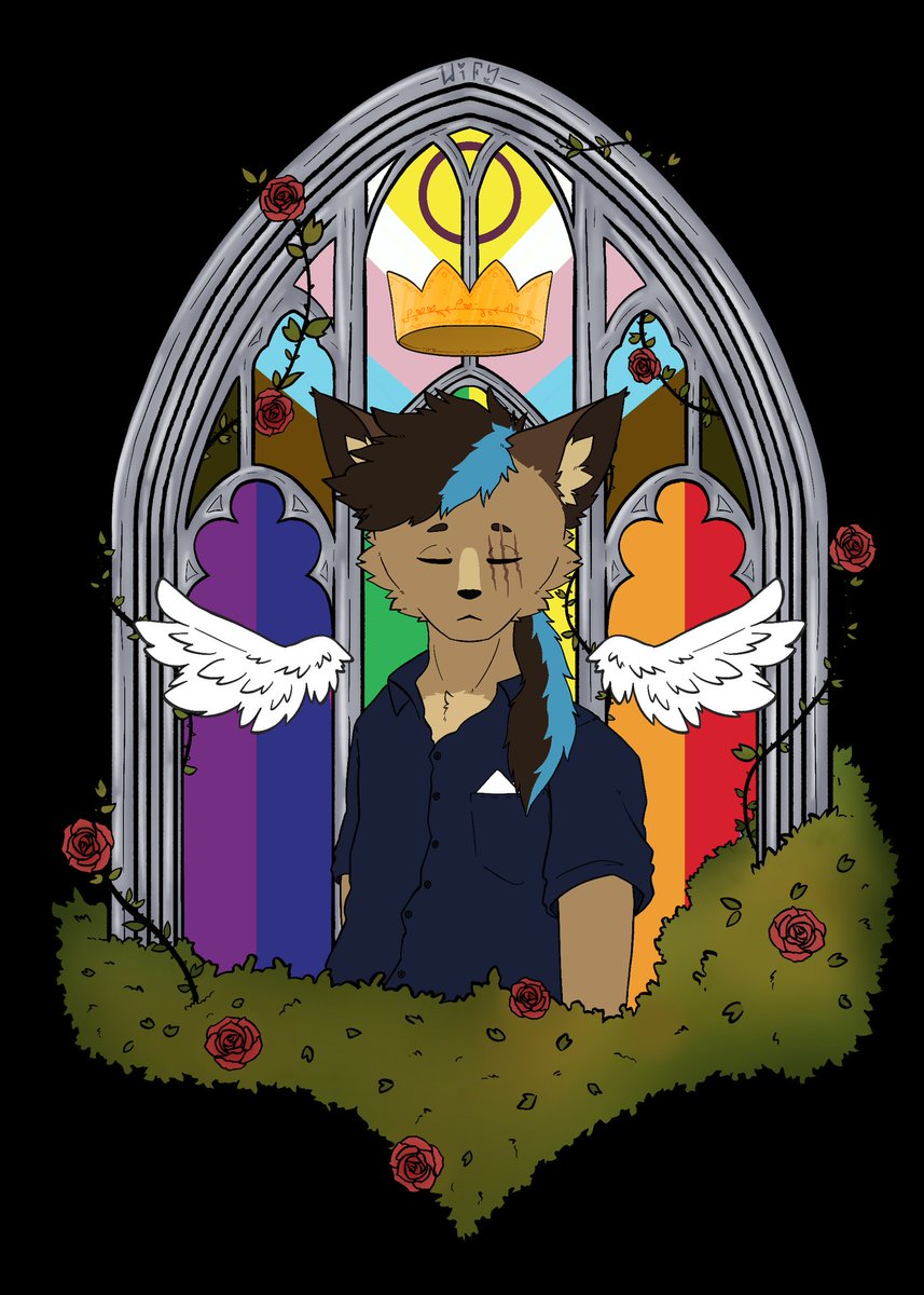 First one for <a href="/Ulfone_wolf/">Ulfoné</a> 
Happy Pride Month ✨💙
