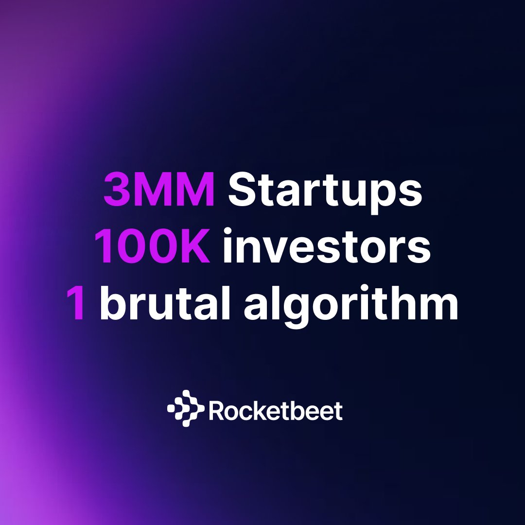 Rocketbeet's tweet image. RocketBeet is here to fix startup–investor matchmaking.
No fluff. Just smart, data-driven connections.
👉 rocketbeet.com