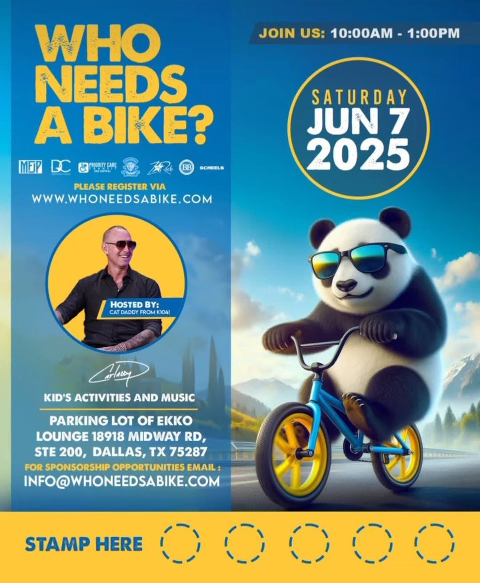 DefinitionCiga1's tweet image. DC &amp;amp; Jermey Parnell have partnered again for our 4th Annual ‘Who Needs A Bike’ giveaway on Saturday, 5/7 from 10am to 1 pm. We are at a New Location - 18918 Midway Road, Dallas 75287 

If interested in supporting, please contact info@whoneedsabike.com or DM @whoneedsabike on IG.