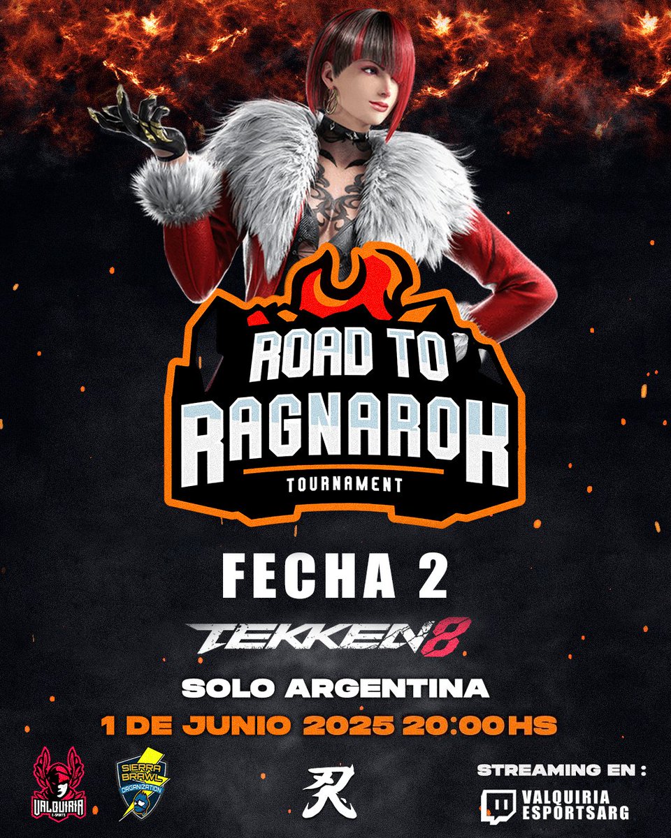 Road to Ragnarok 2025 - TEKKEN 8 - Top 8  Fecha 2 - 

Previando  #RAGNAROK2025 

📺twitch.tv/valquiriaespor… 

<a href="/Tekken_ARG/">Tekken Argentina</a> <a href="/RevenantARG/">Revenant Esports Gaming</a>