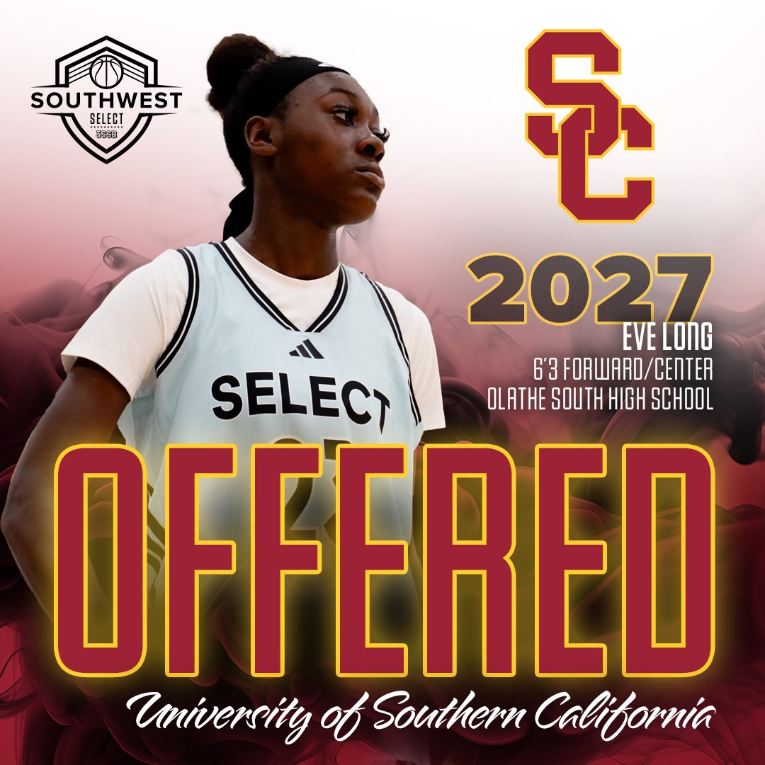 𝔼𝕧𝕖 𝕃𝕠𝕟𝕘 (@eve_long23) on Twitter photo After a great conversation with <a href="/CoachLindsayG/">Lindsay Gottlieb</a> I am so grateful to announce that l've received an offer from <a href="/USCWBB/">USC Women's Basketball</a> !!!!! Thank you for believing in me #agtG !!! <a href="/Khensle/">CoachKT</a>
<a href="/MikeAduddell/">Michael ⚡️</a>
<a href="/coach_clark512/">JC</a>
<a href="/vicwilli/">VWBACERTIFIED</a> <a href="/TopSpeedLLC/">Joseph Potts</a>
#aLONGway2go After a great conversation with <a href="/CoachLindsayG/">Lindsay Gottlieb</a> I am so grateful to announce that l've received an offer from <a href="/USCWBB/">USC Women's Basketball</a> !!!!! Thank you for believing in me #agtG !!! <a href="/Khensle/">CoachKT</a>
<a href="/MikeAduddell/">Michael ⚡️</a>
<a href="/coach_clark512/">JC</a>
<a href="/vicwilli/">VWBACERTIFIED</a> <a href="/TopSpeedLLC/">Joseph Potts</a>
#aLONGway2go