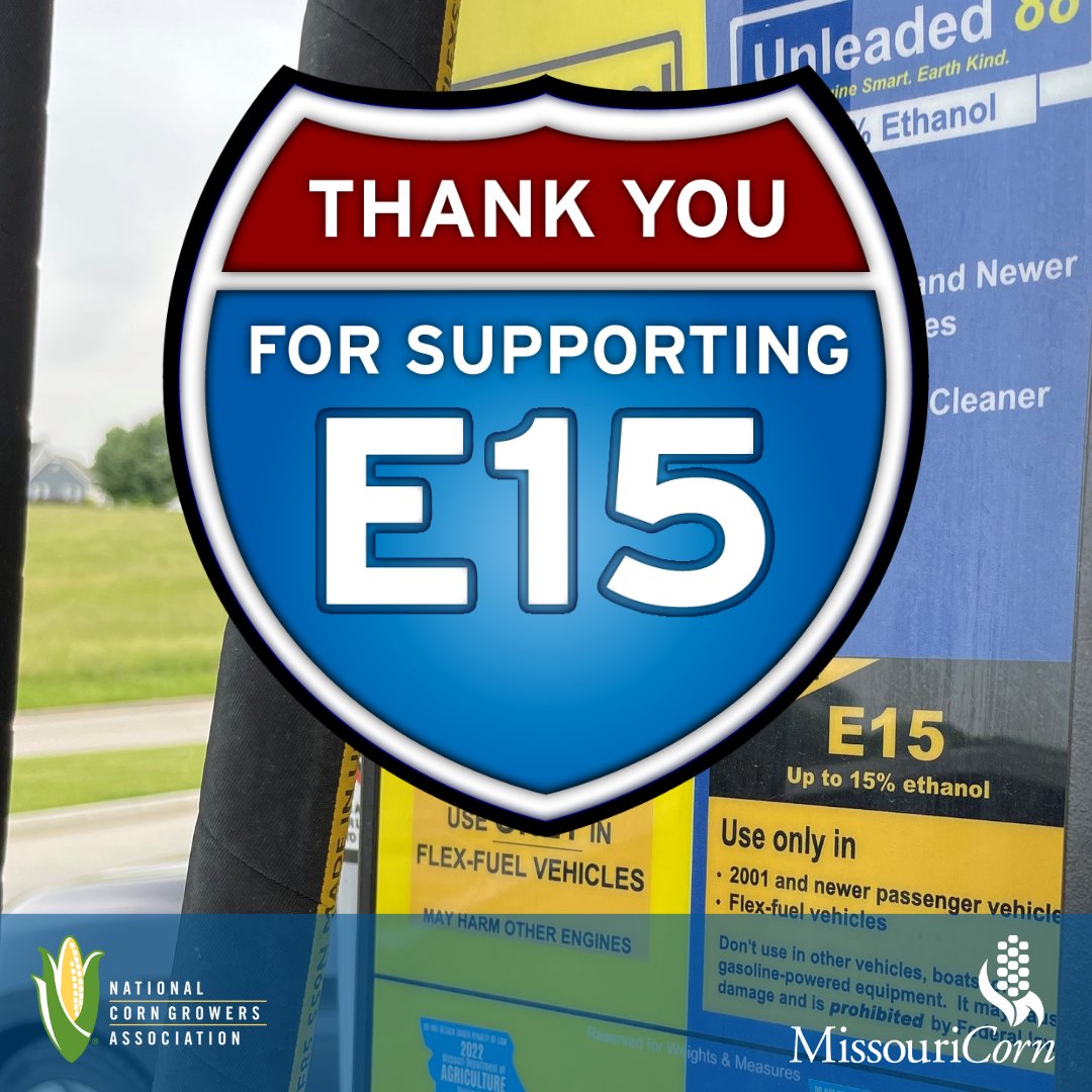 Thank you <a href="/GovMikeKehoe/">Governor Mike Kehoe</a> and @AGAndrewBailey for helping secure year-round E15 access for Missouri! #E15 means lower-cost fuel for drivers this summer and a strong support for our corn farmers and rural communities. 🌽🚗 #AmericanMade #KnowYourBlend #CleanFuel