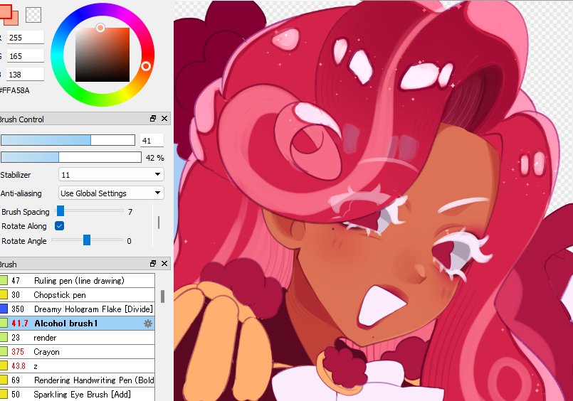 playing with new hair shading techniques...why did no one tell me about the hoe brush......