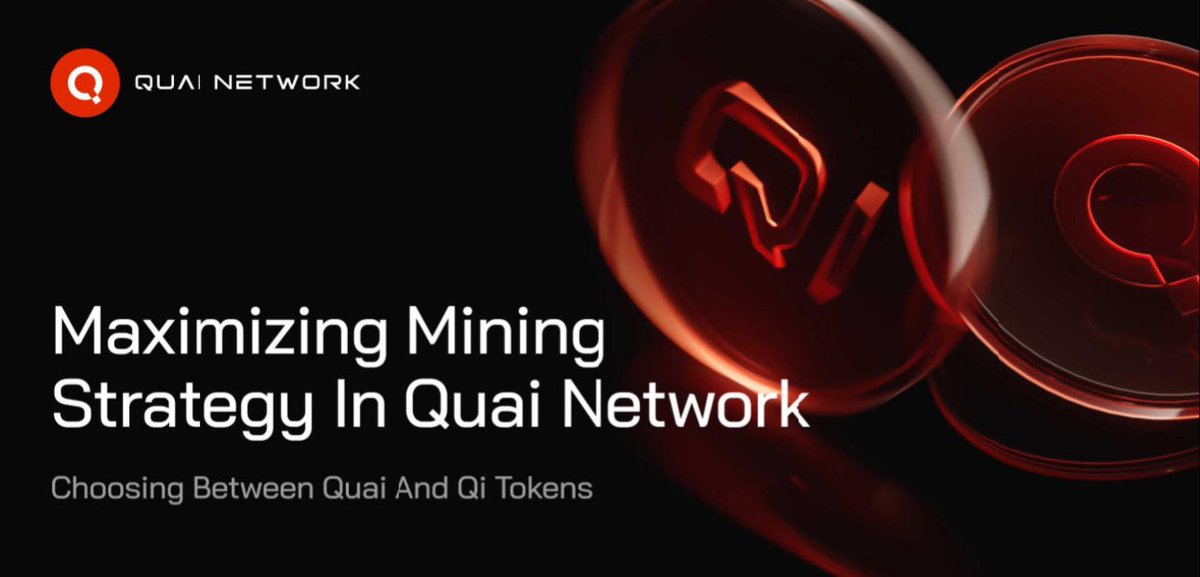 Lysss✨ (@lysss302) on Twitter photo How to Maximize Your Mining Strategy in <a href="/QuaiNetwork/">Quai Network ⚡️💵</a> ⚡️
Quai Network offers miners the unique ability to choose between mining two tokens: $QUAI and $QI.
Each has distinct emission behaviors, allowing for strategic decisions based on network conditions.
Let’s dive in… 🧵🪡 How to Maximize Your Mining Strategy in <a href="/QuaiNetwork/">Quai Network ⚡️💵</a> ⚡️
Quai Network offers miners the unique ability to choose between mining two tokens: $QUAI and $QI.
Each has distinct emission behaviors, allowing for strategic decisions based on network conditions.
Let’s dive in… 🧵🪡