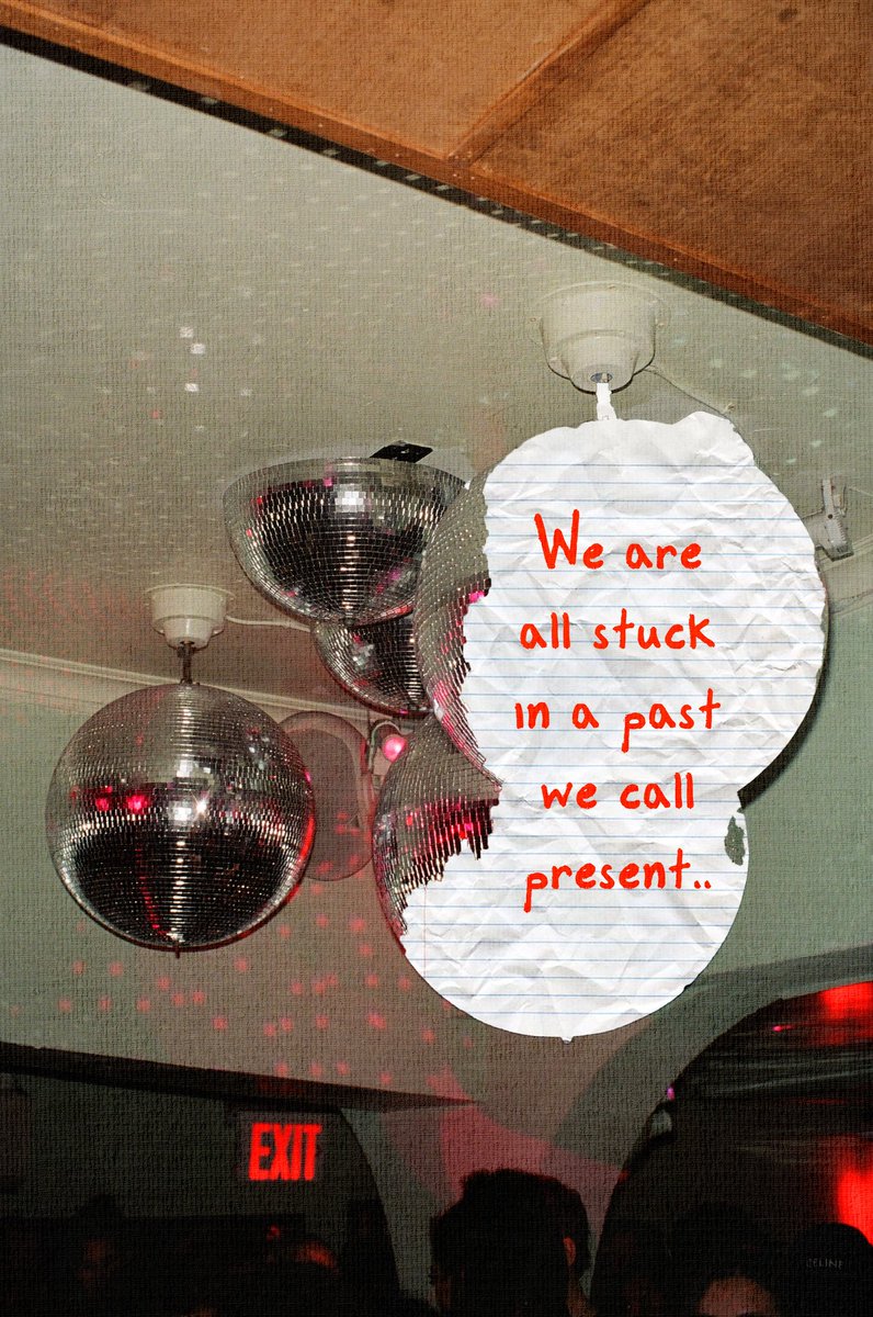 puusherman's tweet photo. “WE ARE ALL STUCK IN A PAST WE CALL PRESENT.” - DOWNSTAIRS AT KIND REGARDS #captionguy https://t.co/8Q5BXL48Cv