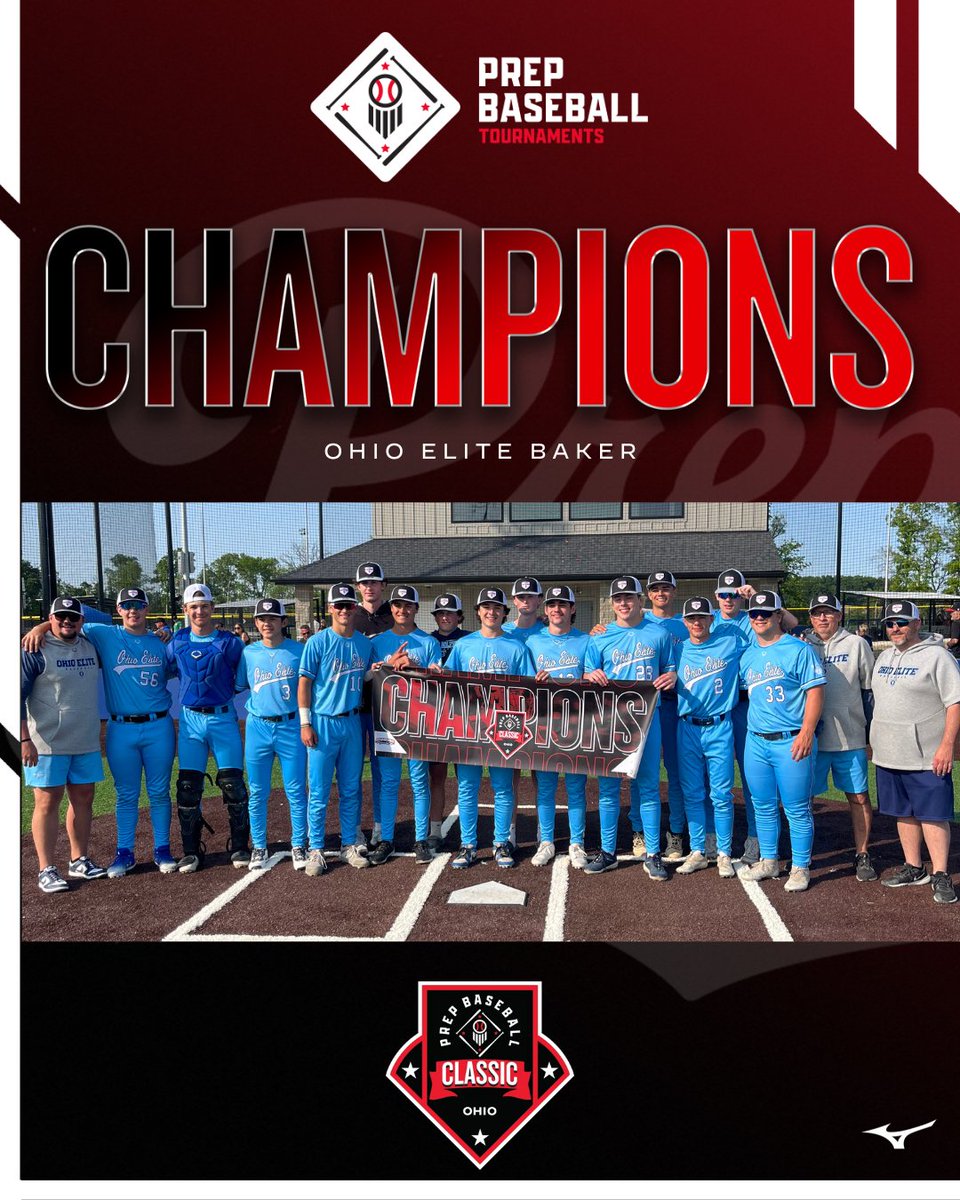Prep Baseball Ohio (@prepbaseballoh) on Twitter photo 🥇TOURNAMENT CHAMPIONS 🥇
Ohio Elite Baker | <a href="/OhioEliteBaker/">Ohio Elite 17U - Baker</a>
Championship Game MVP - Hawthorne Kitay
🏆 PBT Ohio Summer Classic🏆
⚾️ 18U Champions
📅 5/29-6/1
📍 Columbus, OH
<a href="/PBRTournaments/">Prep Baseball Tournaments</a> | <a href="/PrepBaseOHScout/">Prep Baseball Ohio Scouting Coverage</a> | <a href="/PBCbus/">Prep Baseball Columbus</a> 🥇TOURNAMENT CHAMPIONS 🥇
Ohio Elite Baker | <a href="/OhioEliteBaker/">Ohio Elite 17U - Baker</a>
Championship Game MVP - Hawthorne Kitay
🏆 PBT Ohio Summer Classic🏆
⚾️ 18U Champions
📅 5/29-6/1
📍 Columbus, OH
<a href="/PBRTournaments/">Prep Baseball Tournaments</a> | <a href="/PrepBaseOHScout/">Prep Baseball Ohio Scouting Coverage</a> | <a href="/PBCbus/">Prep Baseball Columbus</a>