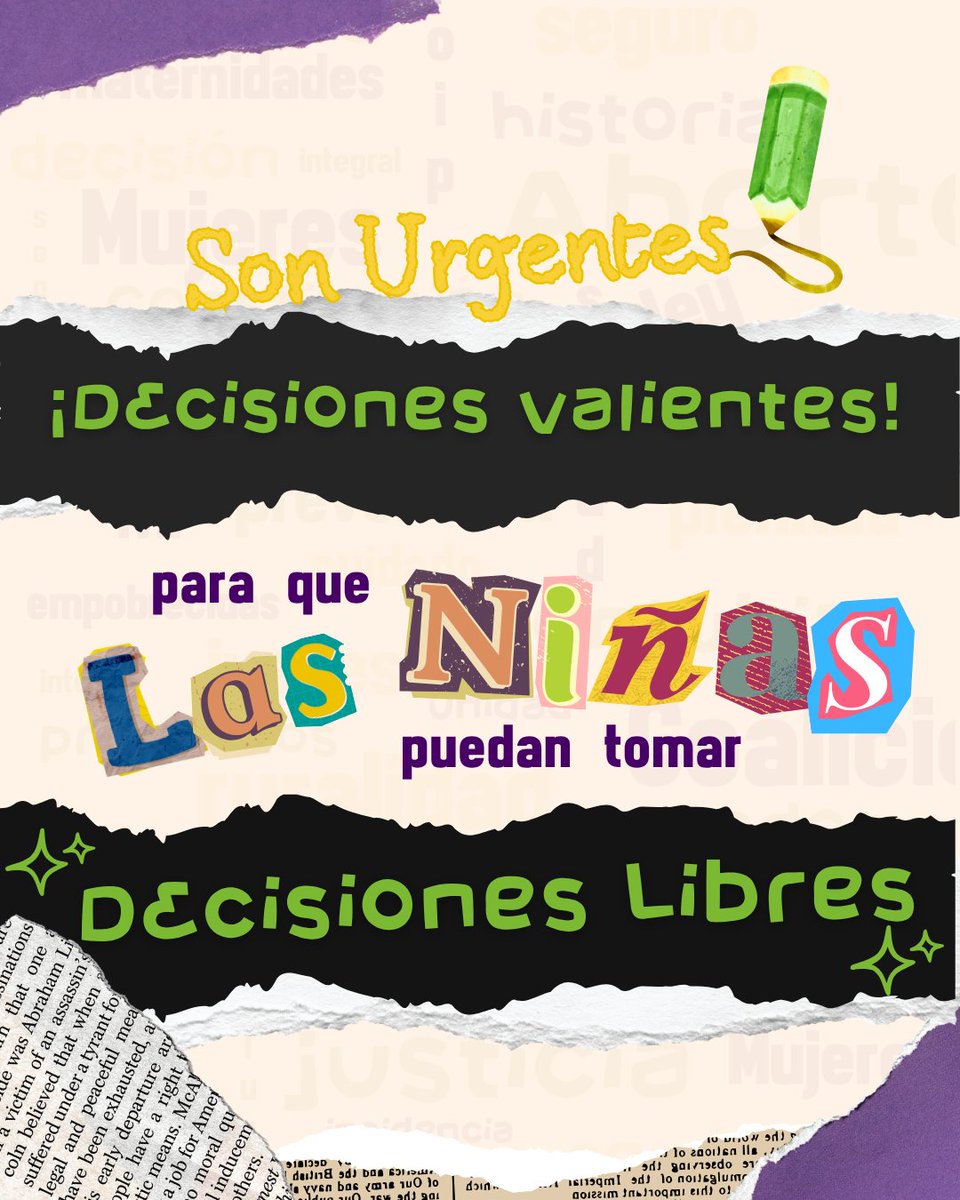 Hoy recordamos a las instituciones en especial a @cconstitucionalecu que es urgente tomar decisiones valientes para que las niñas de nuestro país puedan tomar decisiones libres, sin miedo y protegidas. 

El Estado puede escribir otra historia! 
#niñez
#abortolibredecisiónec