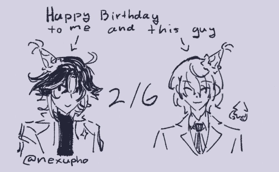 nexupho's tweet photo. happy birthday to me and goro akechi https://t.co/Tiqws3laB1