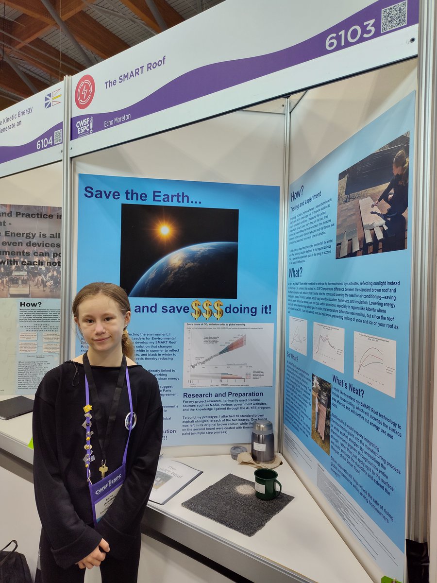 Fatema Riaz and Echo Moreton are ready for the 2025 Canada Wide Science Fair in Fredericton, N.B.! #CWSF2025 #CWSF #STEM #MedHat #ScienceFair #SciChat