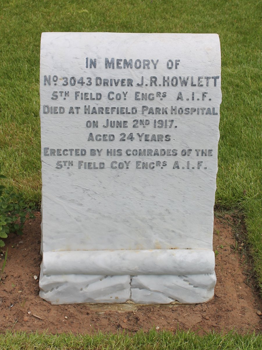 Died on this date -(Aust) Driver James Reuben Howlett (b. 1892; SMythesdale, Victoria), Service number 3043, embarked from Melbourne, Victoria on HMAT Ceramic (A40) on 24 Nov 1915 with 5th Field Company Engineers.
He embarked from Alexandria on 17 March, 1916 &amp; disembarked at