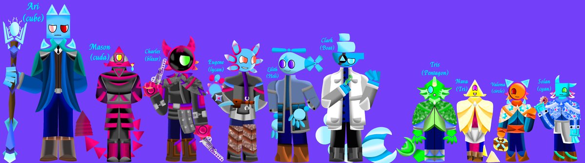 southernshapes's tweet photo. #JustShapesAndBeats #jsab hello again. I got my hight chart done but ill most likely redo it. But the designs are staying mostly the same. Ill explain my au more later and i Updated my shapesona because the info cards for my au bored me to much. https://t.co/bm0WxjPWxr