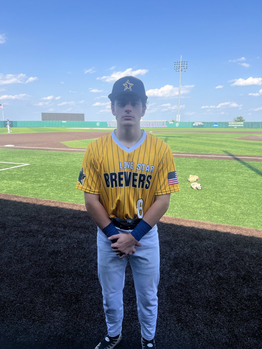 F: <a href="/LoneStarBrewers/">Lone Star Brewers Baseball and Softball Club</a> Gold Flores 7, Farmhouse 18U Titans 2
PoG: Hector Teran 1-2, 2B, RBI
Hitter: <a href="/CSPokrifchak/">Collin Pokrifchak</a> 2-3, 2B