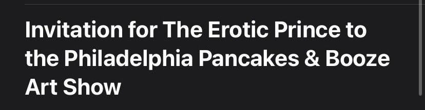 🥞&amp; 🥃. The Erotic Prince. July 12th. 🌹