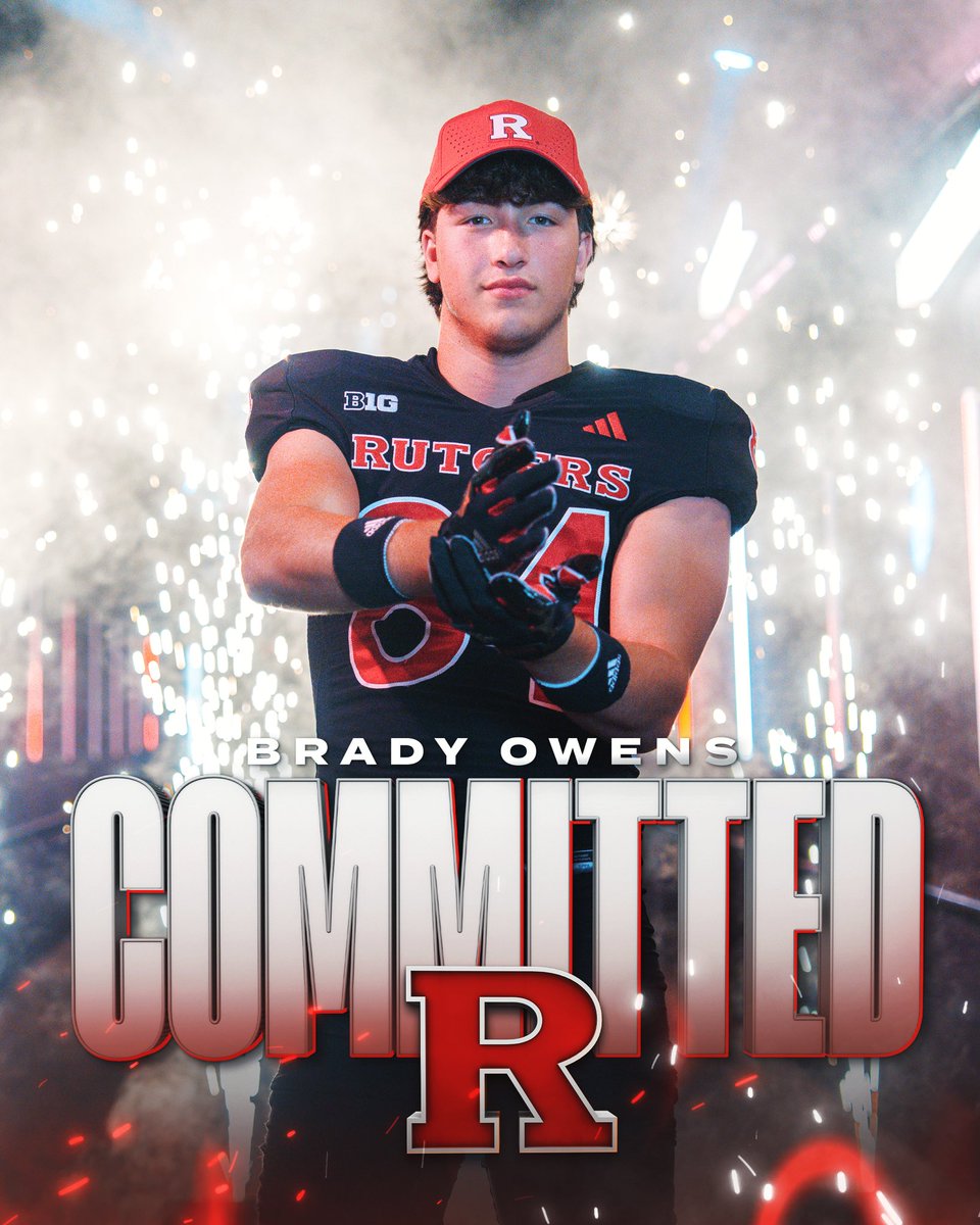 ๐๐๐๐๐ ๐๐๐๐๐ ๐โ๐ ๐๐๐ ๐๐ ๐๐๐๐ (@brady_owens84) on Twitter photo Proud to announce my commitment to Rutgers University. Thankful for the people at <a href="/RFootball/">Rutgers Football ๐ช</a>, my <a href="/YHSPatriotsFB/">Yorktown Patriots Football</a> teammates, coaches, friends and family for supporting me in this journey. Ready to focus on the work! CHOP ๐ช๐ช๐ช<a href="/RutgersU/">Rutgers University</a> <a href="/GregSchiano/">Greg Schiano</a> <a href="/KirkCiarrocca/">Kirk Ciarrocca</a> <a href="/CoachValloneRU/">Scott Vallone</a> Proud to announce my commitment to Rutgers University. Thankful for the people at <a href="/RFootball/">Rutgers Football ๐ช</a>, my <a href="/YHSPatriotsFB/">Yorktown Patriots Football</a> teammates, coaches, friends and family for supporting me in this journey. Ready to focus on the work! CHOP ๐ช๐ช๐ช<a href="/RutgersU/">Rutgers University</a> <a href="/GregSchiano/">Greg Schiano</a> <a href="/KirkCiarrocca/">Kirk Ciarrocca</a> <a href="/CoachValloneRU/">Scott Vallone</a>
