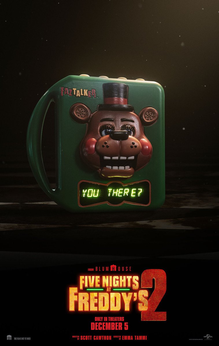 New poster for ‘FIVE NIGHTS AT FREDDYS 2’

In theaters on December 5.