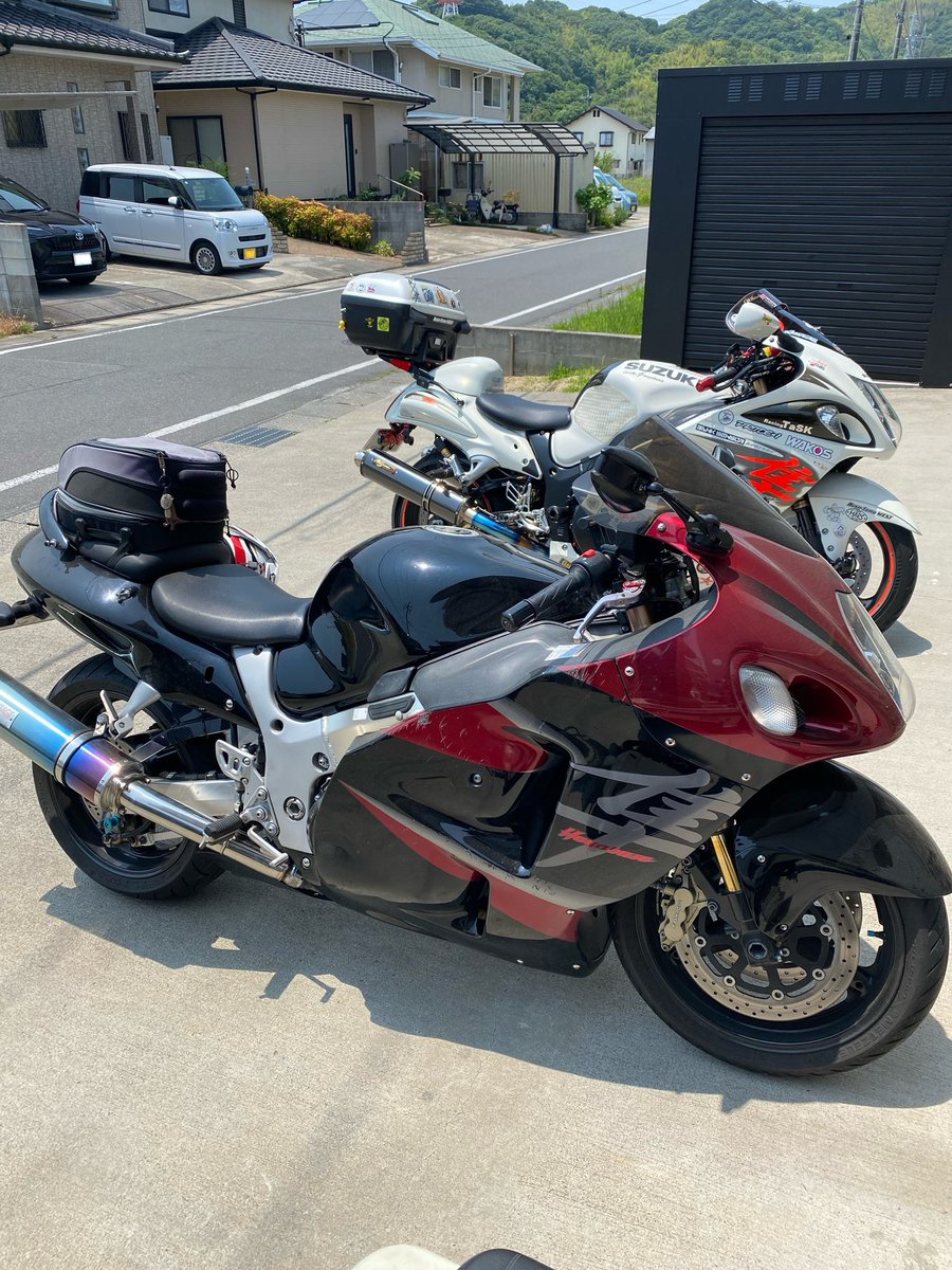 NORI_GSX1300R's tweet image. 昨日は天気に恵まれ☀️良かった🏍️
スプロケは1つ1つ色合いが違うみたいなので通販で買う場合どんな色味が来るか
到着するまで分からない☺️

#XAM
#タフライトスチール