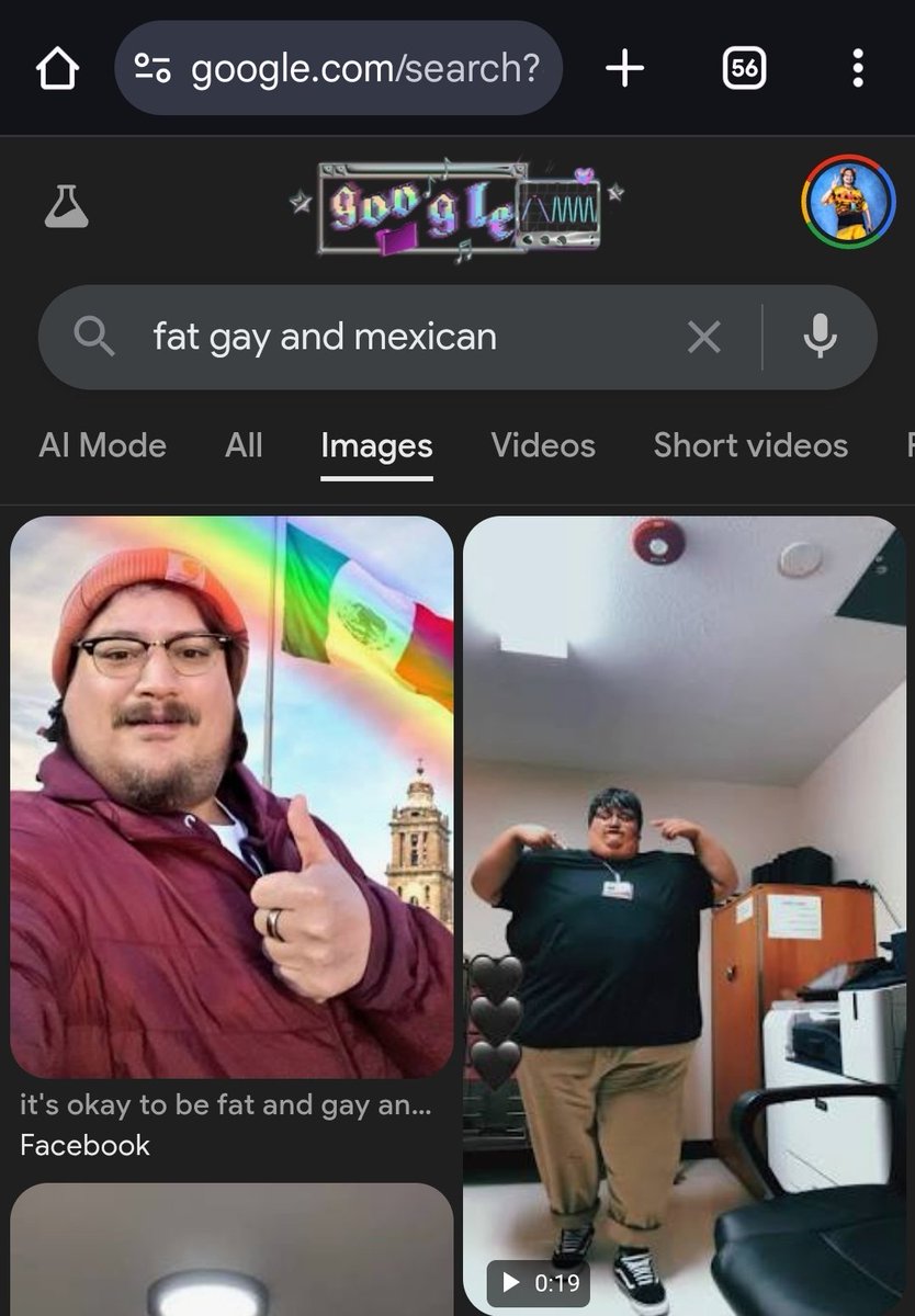 Happy Pride Month everybody! 🏳️‍🌈
You're looking at the number one Google image search result for fat gay and Mexican! 🌮🇲🇽