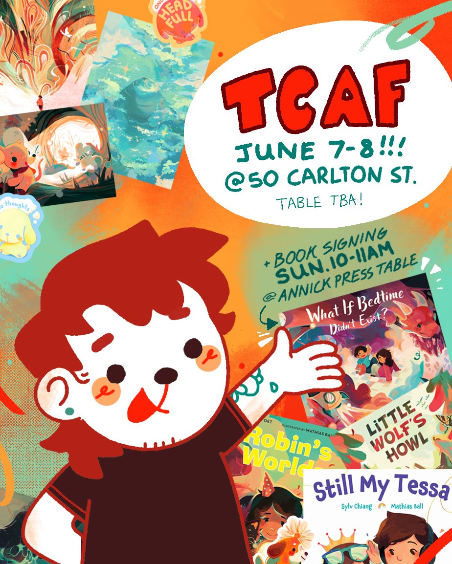 MathiassJB's tweet image. AHH!! I'm going to be tabling at TCAF next weekend!! Free entry!! I'm even doing a book signing!!! Crazy!!!! The vibes at this event are amazing and I'm so excited to get to table for the first time this year 🥺